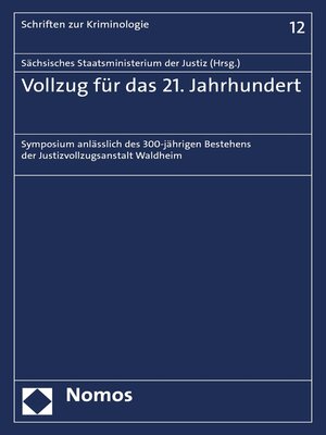 cover image of Vollzug für das 21. Jahrhundert